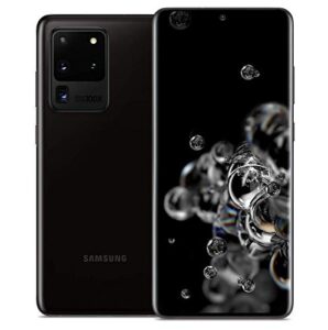 samsung galaxy s20 ultra g988b 128gb gsm unlocked android smartphone (international variant/us compatible lte) - cosmic black (renewed)