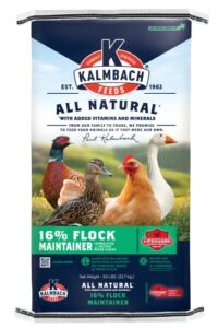 16% flock maintainer pelleted feed for mixed flocks of poultry, 50 lb bag