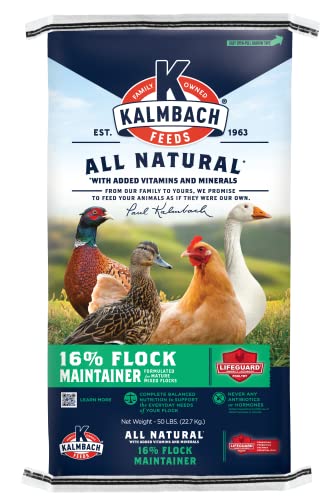 16% Flock Maintainer Pelleted Feed for Mixed Flocks of Poultry, 50 lb Bag