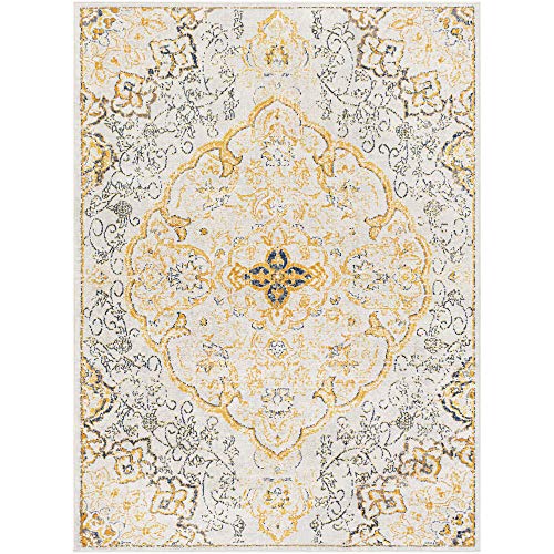 Artistic Weavers Lohena Vintage Medallion Area Rug,5'3" x 7'1",Yellow