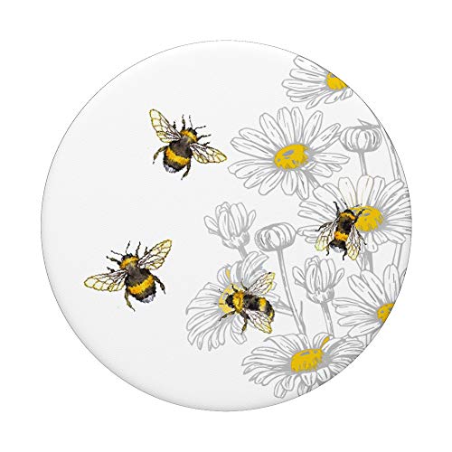 Bumble bee. Honey bees. Bee lover gift. daisy. flower. PopSockets PopGrip: Swappable Grip for Phones & Tablets