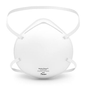 amcrest n95 mask respirator (niosh) - 20-pack - zyb-11 cup style safety face mask, air filtration anti dust mask, disposable particulate filtering respirator