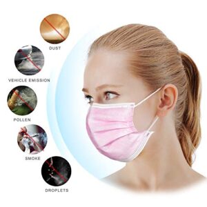 Tomorotec Disposable Face Masks (Pack of 50, Assorted 4 Colors)