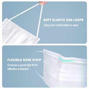 Tomorotec Disposable Face Masks (Pack of 50, Assorted 4 Colors)