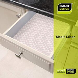 Smart Design Adhesive Shelf Liner - 18 Inch x 120 Feet Total (Set of 6 Rolls) - Drawer Cabinet Paper - Kitchen - Chantilly Blush