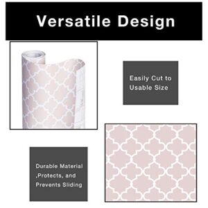 Smart Design Adhesive Shelf Liner - 18 Inch x 120 Feet Total (Set of 6 Rolls) - Drawer Cabinet Paper - Kitchen - Chantilly Blush