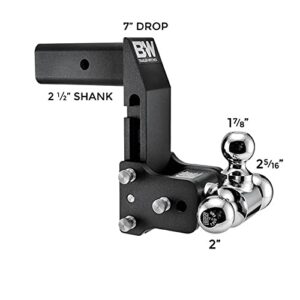B&W Trailer Hitches B&W MultiPro Tow & Stow - Fits 2.5" Receiver, Tri-Ball (1-7/8" x 2" x 2-5/16")
