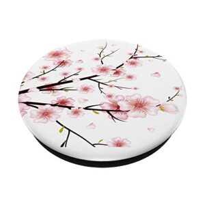 Sakura Cherry Blossom Japan's Pink Flower Girls Gift PopSockets Swappable PopGrip