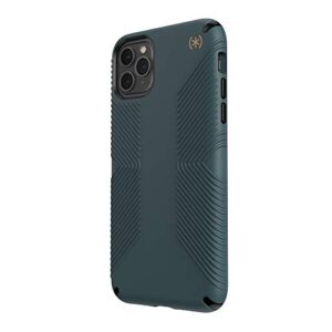 Speck Products Presidio2 Grip Case, Compatible with iPhone 11 PRO Max,Polycarbonate, Terrain Green/Black/Caramel Brown