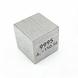 1PCS 10mm Samarium Element Cube for Element Collection 0.39" Sm Density Cube Periodic Table Collect DIYs Biz Gift