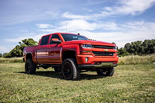 Rough Country Forged Tow Hooks for 2014-2018 Chevy Silverado 1500 | Red - RS134