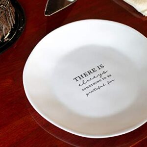 Always Something Grateful For Black 10.25 inch Melamine Decorative Serving Platter