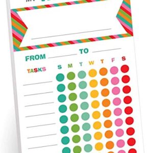 Bright Cheerful Weekly Chore Chart / 6" x 10" Sticky Note Fill-in Task List/Homeschool Task Assignment List