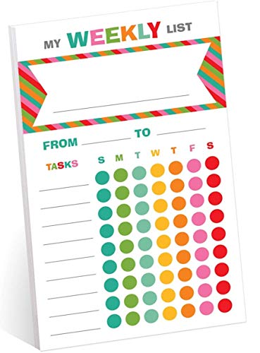 Bright Cheerful Weekly Chore Chart / 6" x 10" Sticky Note Fill-in Task List/Homeschool Task Assignment List