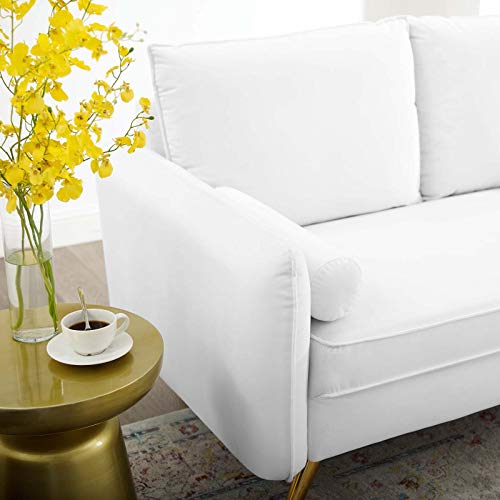 Modway Revive Performance Velvet Loveseat, White