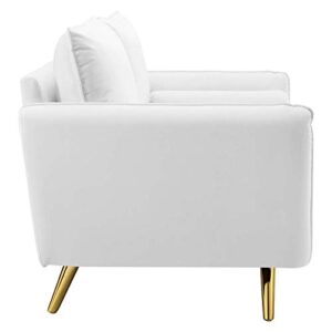 Modway Revive Performance Velvet Loveseat, White