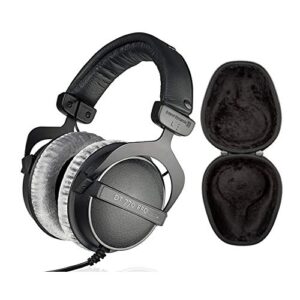 beyerdynamic dt 770 pro headphones (250 ohm) bundle with hard shell headphone case (2 items)