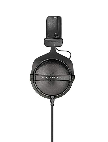 beyerdynamic DT 770 PRO Headphones (250 Ohm) Bundle with Hard Shell Headphone Case (2 Items)