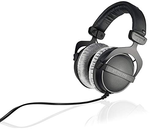 beyerdynamic DT 770 PRO Headphones (250 Ohm) Bundle with Hard Shell Headphone Case (2 Items)