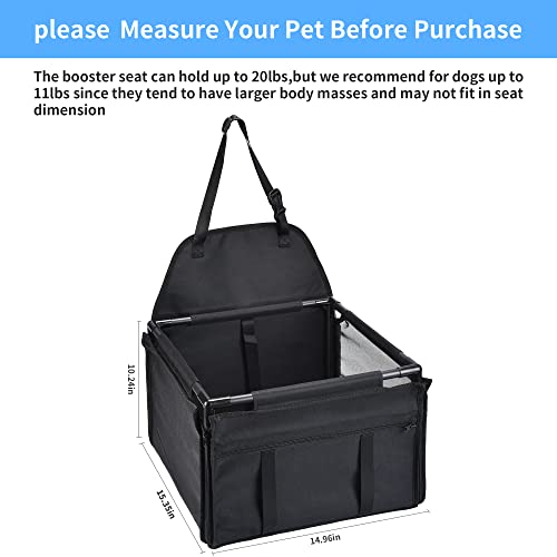 Dog Car Seats, Pet Reinforce Car Booster Seat for Dogs Cats Durable Portable and Breathable Bag Waterproof Puppy Car Seat Suitable for Small and Medium Pets Upgraded.