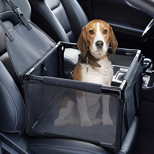 Dog Car Seats, Pet Reinforce Car Booster Seat for Dogs Cats Durable Portable and Breathable Bag Waterproof Puppy Car Seat Suitable for Small and Medium Pets Upgraded.