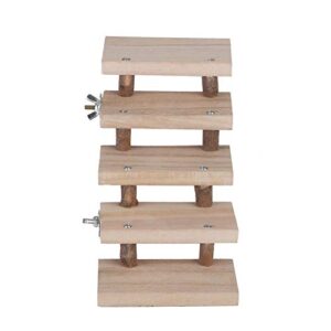 5 layers wood small animal ladder,pets chewing toys climbing stairs pet toys for mouse, chinchilla, rat, gerbil, dwarf hamster, parrot