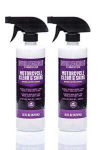 cyclemagic motorcycle clean and shine motorcycle cleaner & conditioner, chrome cleaner, leather cleaner, paint | eliminates grime, brake cleaner, dirt & debris | (16oz spray bottle 2pack (save 25%))