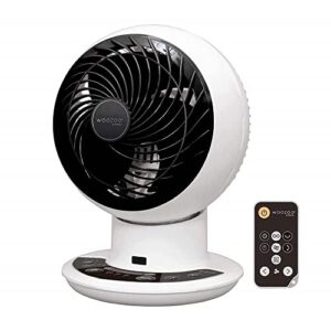 iris ohyama silent, oscillating and ultra-powerful fan with dc jet motor and remote control - woozoo - pcf-sdc15t, white, 25 w, 43 m sq, reach 28 m [uk model]