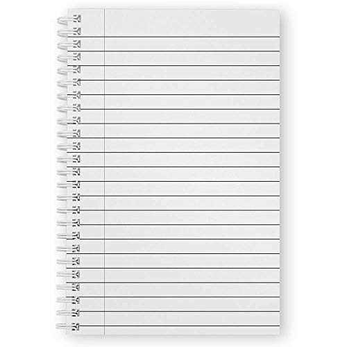 Softcover Be Brave 5.5" x 8.5" Motivational Spiral Notebook/Journal, 120 Wide Ruled Pages, Durable Gloss Laminated Cover, White Wire-o Spiral. Made in the USA