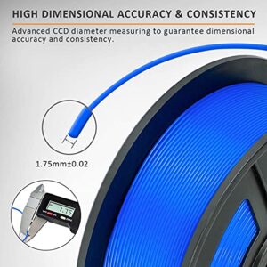 SUNLU PLA 3D Printer Filament, PLA Filament 1.75 mm Dimensional Accuracy +/- 0.02 mm, 1 KG Spool, PLA White+Blue