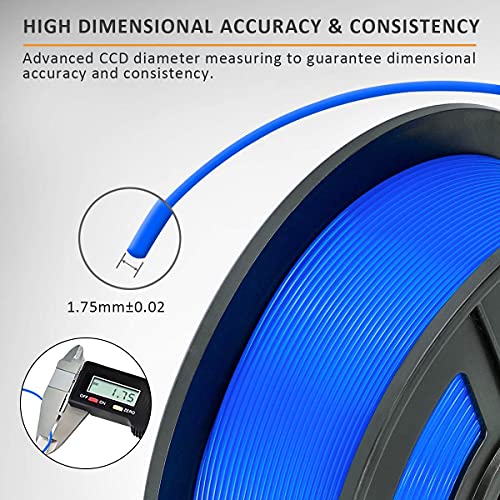 SUNLU PLA 3D Printer Filament, PLA Filament 1.75 mm Dimensional Accuracy +/- 0.02 mm, 1 KG Spool, PLA White+Blue