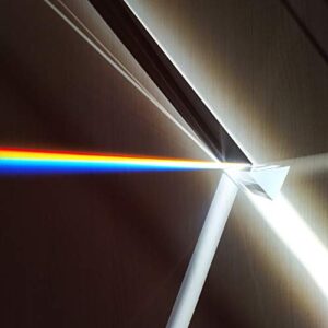 SAILHOME Prism, K9 Optical Glass Triangular Prism, 2.5",4",6"Optical Prisms Glass Physics Teaching Refracted Light Spectrum Rainbow Children Students Present