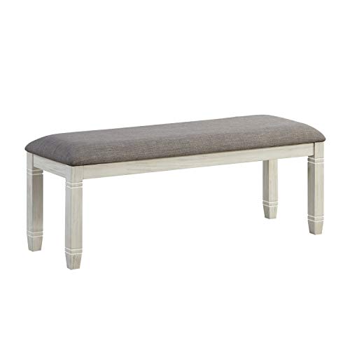 Lexicon Cailloux 48" Dining Bench, Antique White