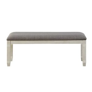 Lexicon Cailloux 48" Dining Bench, Antique White