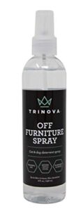 trinova off furniture spray - deterrent for pets, cats, dogs, puppies, kittens - anti-scratch rosemary, ginger, geranium, lemongrass training aid