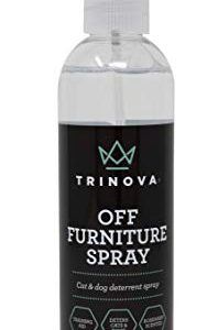 TriNova Off Furniture Spray - Deterrent for Pets, Cats, Dogs, Puppies, Kittens - Anti-Scratch Rosemary, Ginger, Geranium, Lemongrass Training Aid