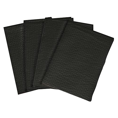 TIDI Choice Bibs/Towels, Black 13" x 18" (Pack of 500) - Waffle Embossed - 2-Ply Tissue - Poly Back Dental Bib to Prevent Leak Through - Dental Consumables (917458)