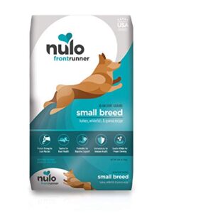 nulo frontrunner small breed dry dog food, premium ancient grain small kibble for proper chewing with taurine for heart health and probiotics for digestive support 14 pound (pack of 1)