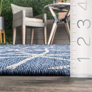 nuLOOM Saunders Geometric Indoor/Outdoor Area Rug, 3' 6" x 5', Blue