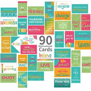 outus 90 pieces motivational cards inspirational cards positive cards kindness cards encouragement cards motivational quote cards appreciation mini note cards in business card size and blank back