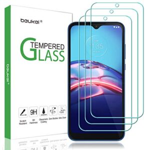 beukei (3 pack) for compatible motorola moto e (2020) screen protector tempered glass, anti scratch, bubble free