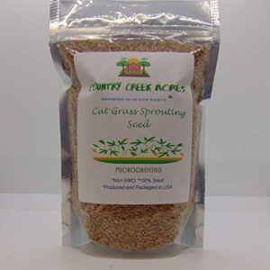 4 Ounce Cat Grass Seeds - Hard Red Wheat- Wheatgrass Non GMO - Country Creek Acres LLC - Grown in The USA