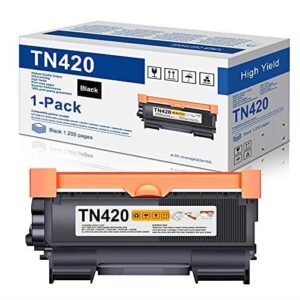 tn-420 tn420 toner cartridge (black) - doen 1pack tn-420 toner replacement for tn420 tn-420 to use with hl-2270dw hl-2280dw hl-2230 hl-2240 mfc-7360n mfc-7860dw dcp-7065dn intellifax 2840 2940 printer