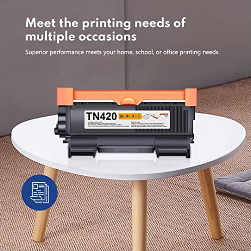 TN-420 TN420 Toner Cartridge (Black) - DOEN 1Pack TN-420 Toner Replacement for TN420 TN-420 to use with HL-2270DW HL-2280DW HL-2230 HL-2240 MFC-7360N MFC-7860DW DCP-7065DN Intellifax 2840 2940 Printer