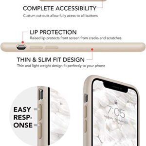 IceSword iPhone 11 Pro Max Case Stone, Thin Liquid Silicone Case, Soft Silk Microfiber Cloth, Matte Beige, Tan, Creamy, Gel Rubber Full Body, Cool Protective Shockproof Cover 6.5" iP11PM - Stone