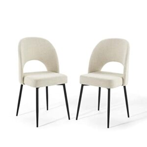 modway rouse dining chair, black beige