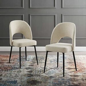 Modway Rouse Dining Chair, Black Beige