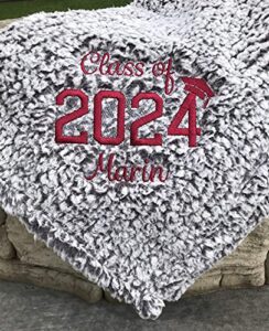 the crafty engineer custom senior 2023 gift sherpa throw blanket