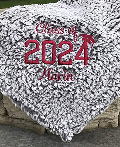 The Crafty Engineer Custom Senior 2023 Gift Sherpa Throw Blanket