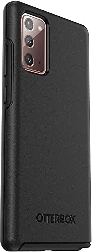 OtterBox Galaxy Note20 5G Symmetry Series Case - BLACK, ultra-sleek, wireless charging compatible, raised edges protect camera & screen